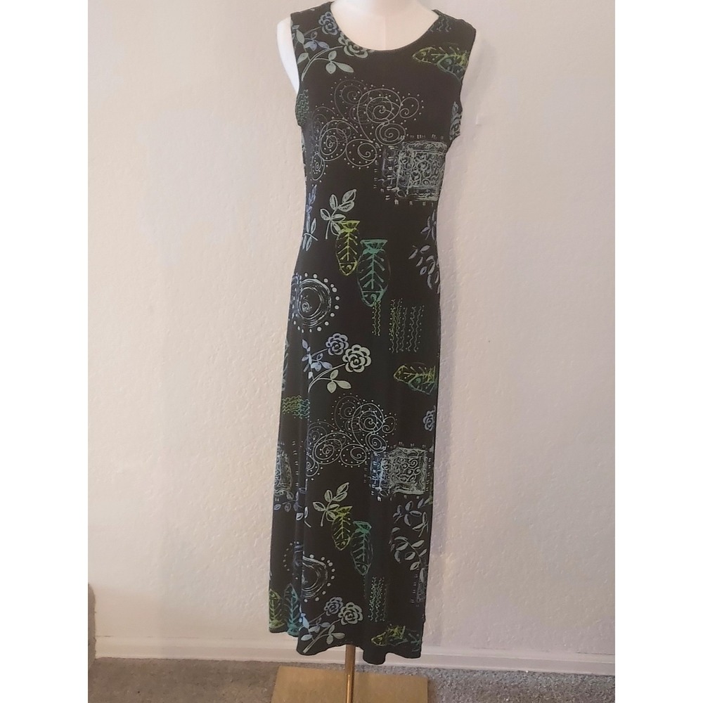 Coldwater Creek Sleeveless Floral Maxi Dress Size XS Wedding Guest Garden Party